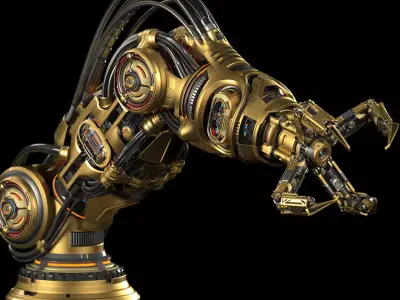 Robotic Arm Advanced - Rigged 3D model
