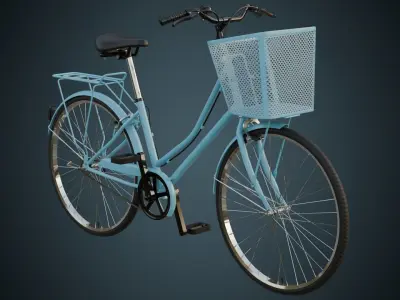 Bicycle 1A Low-poly 3D model