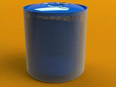 Centrifugal trash can Free 3D model