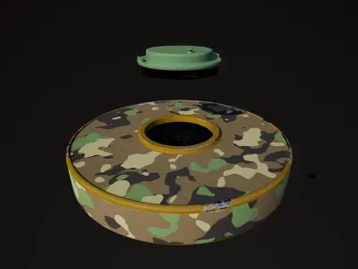 TM62 anti-tank explosive mine woodland 3D model