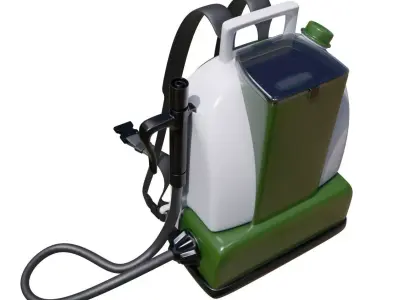 Atomizer and spray for cleaning and disinfecting 3D model
