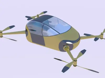 Passenger drone concept 5 3D model