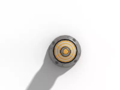 Sci-Fi Futuristic Road Barrier v2 Low-poly 3D model