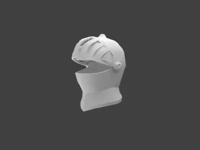 Knight HELMET Casque de chevalier Low-poly 3D model