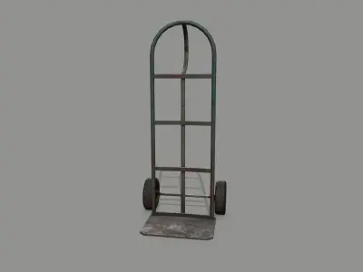 Trolley hand truck Low-poly 3D model get