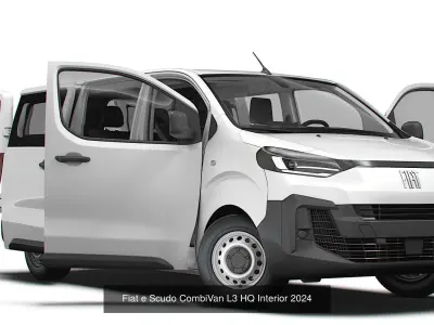 Fiat e Scudo Van HQ Interior 2025 3D Model Pack