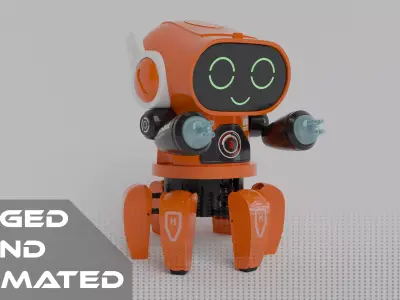 Toyshine Bot Robot warmachine Low-poly 3D model