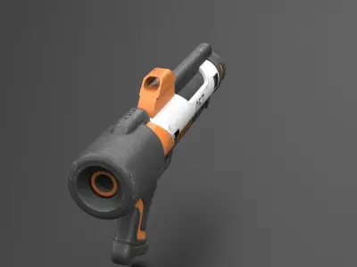 Sci-fi flame gun 3D model