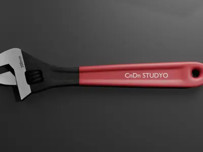 Crescent Wrench Low-poly 3D model purchase