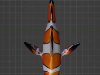 Low-Poly Clownfish Delight - Realistic 3D Model Low-poly 3D model