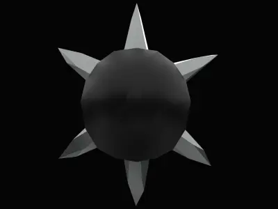 Spike Club low poly Low-poly 3D model
