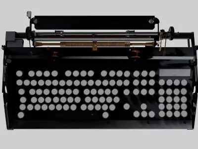 Retro Typewriter Model 3D model