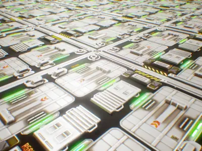 PBR Seamless Sci-Fi Texture 23 Low-poly 3D model