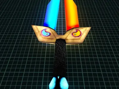 3D Fantastic sword Ice and Fire Free low-poly 3D model
