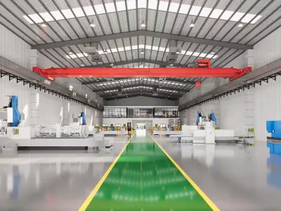 Factory Building - Warehouse Low-poly 3D model