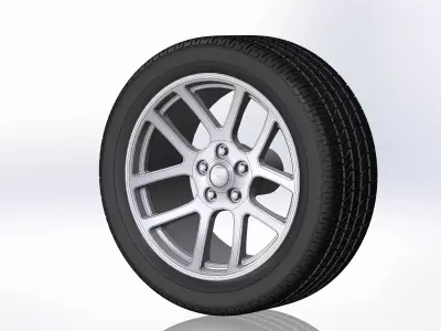 Wheels 22inch for scale model of Dodge Ram SRT-10 2003 3D print model