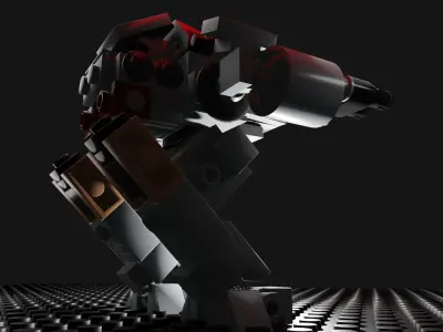 Lego mech fbx Free 3D model