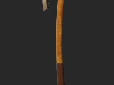 Viking Axe Low-poly 3D model 15