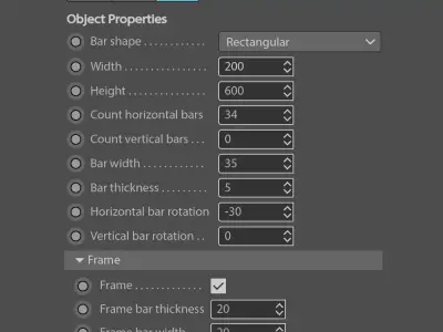Grating Generator Cinema 4D Plugin Create Grids Louvers Blinds 3D model