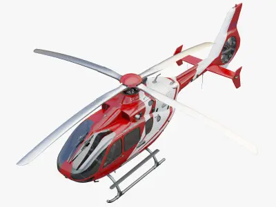 Eurocopter EC 135 Medical Red 3D model
