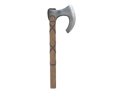 Viking War Battle Axe Low-poly 3D model