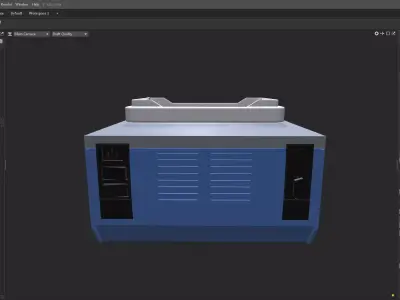 3d model asset computer screen showing box Low-poly 3D model