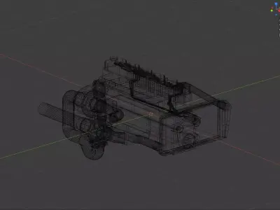 Twin Turbo 24v Cummins Engine 3D model