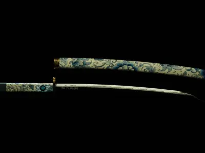 KATANA -  FLOWERS OF FATE -  UNMEI NO HANA  Low-poly 3D model