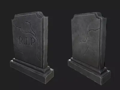 Gravestone Low-poly 3D model get