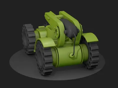 Military vehicle toy 3D model