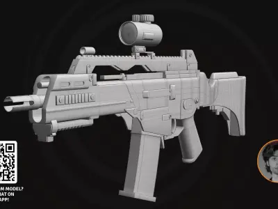 Heckler and Koch G36 - Military Assault Rifle 3D Asset 3D model