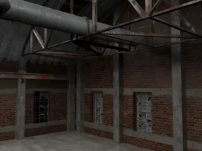 Warehouse Interior 3D model 2