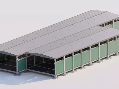 Warehouse-Warehouse Building 3D model get