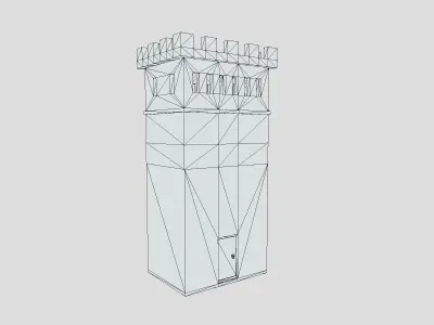 Medieval Castle Module 07 Low Poly PBR Realistic Low-poly 3D model