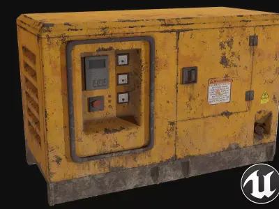 Fusebox old generator Low-poly 3D model