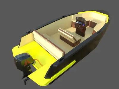 Speedboat Indomita II 3D model