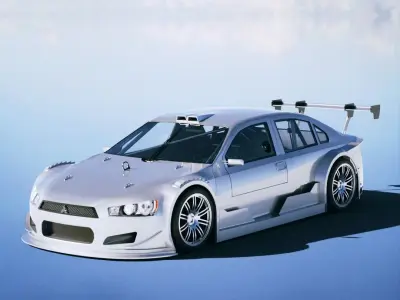 Mitsubishi Lancer Touring Race 2018 Low-poly 3D model