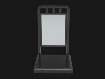 Outdoor Advertising Stand V2 3D model