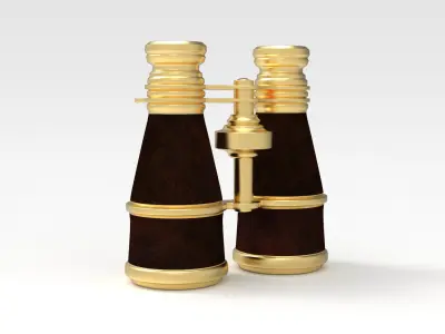 Binocular Low-poly 3D model get