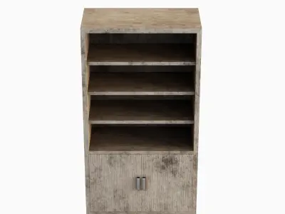 Old Shelf 04 Low-poly 3D model