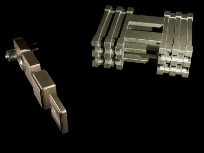 Mechanical pack - 36 Main Parts Low-poly 3D model