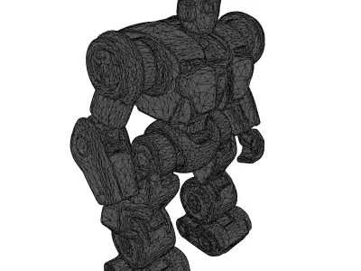 Broken Toy Robot 3D Model 3D model