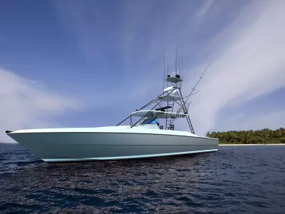 43 Foot Sportfisher Motor Fishing Boat 3D model