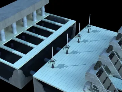 Sewage treatment plant 3D model buy