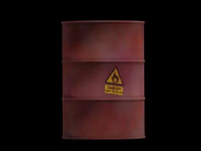 Oil Barrel Low-poly 3D model shop