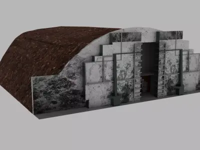 Military Bunker Low-poly 3D model purchase