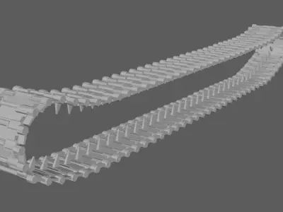 Tank chain Free low-poly 3D model