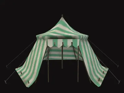 Medieval Tent V05 Low-poly 3D model