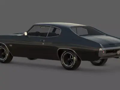 1970 Chevrolet Chevelle SS 454 3D Model The Golden Era Car Low-poly 3D model