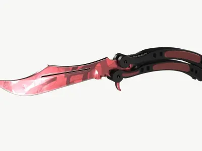 Butterfly Knifes Set 3D model